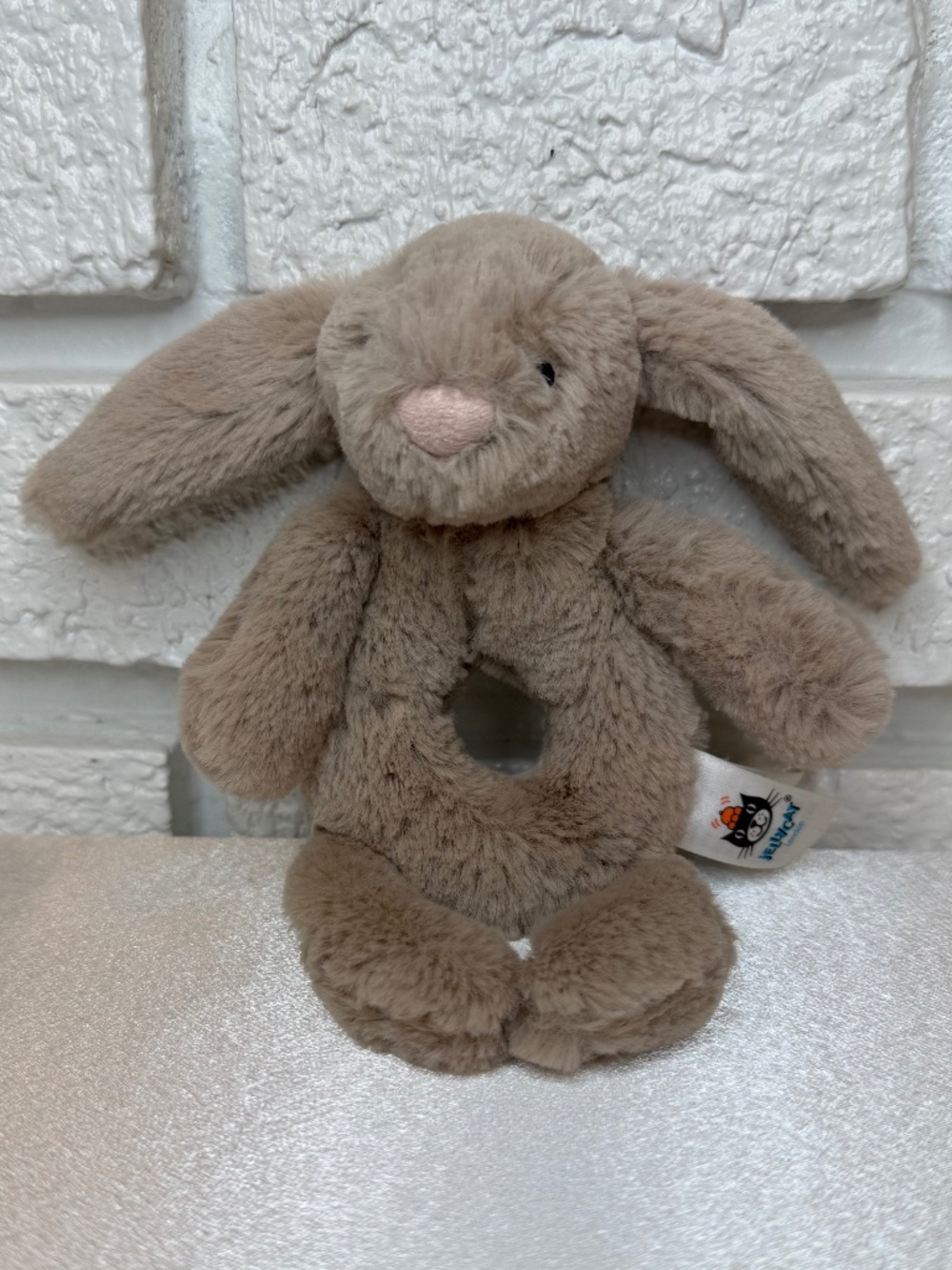 Jellycat Bashful Beige Bunny Plush Ring Rattle